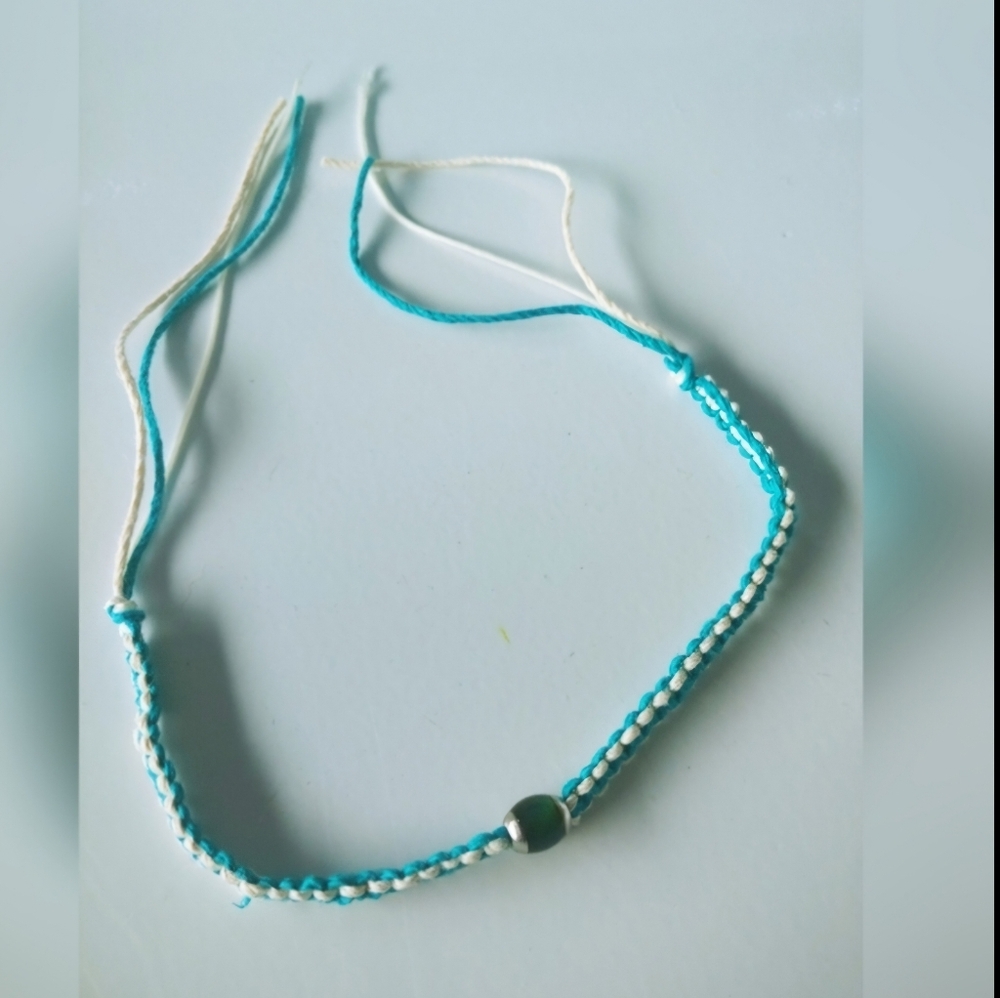 BOGO FREE! Mood Stone Blue Woven Bracelet | Handmade - Picture 1 of 3